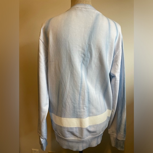 HELMUT LANG - BLUE STRANGE DAYS TIE DYE LOGO SWEATSHIRT size small - Picture 2 of 4
